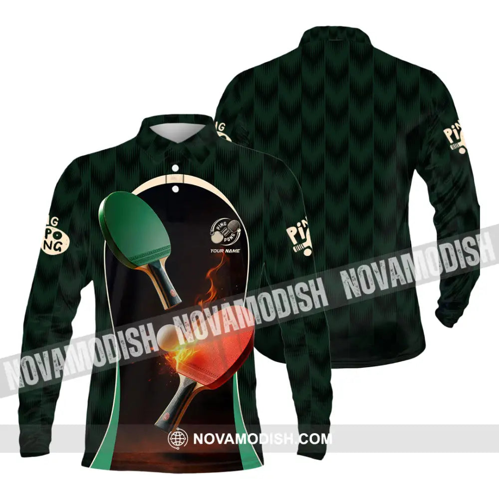Unisex Shirt - Custom Ping Pong Shirt Long Sleeve Polo / S T-shirt