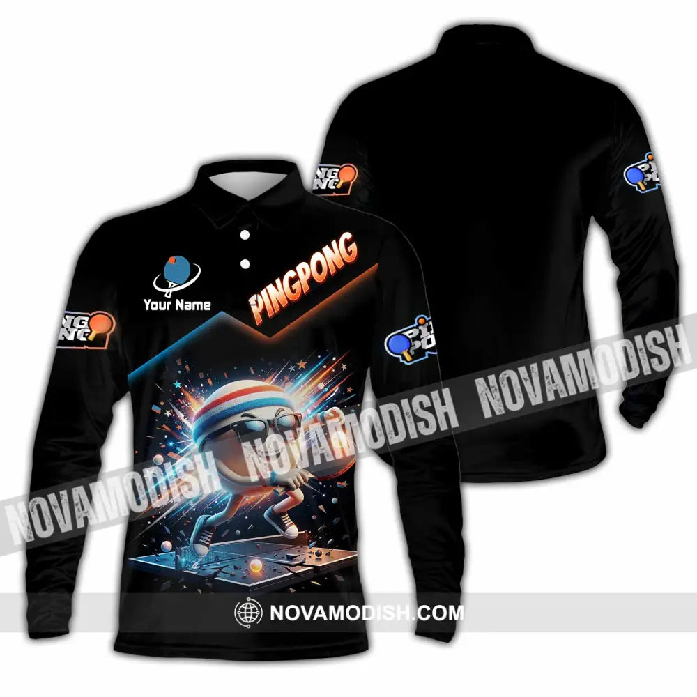 Unisex Shirt - Custom Ping Pong Shirt - Long Sleeve Polo / S - T-shirt