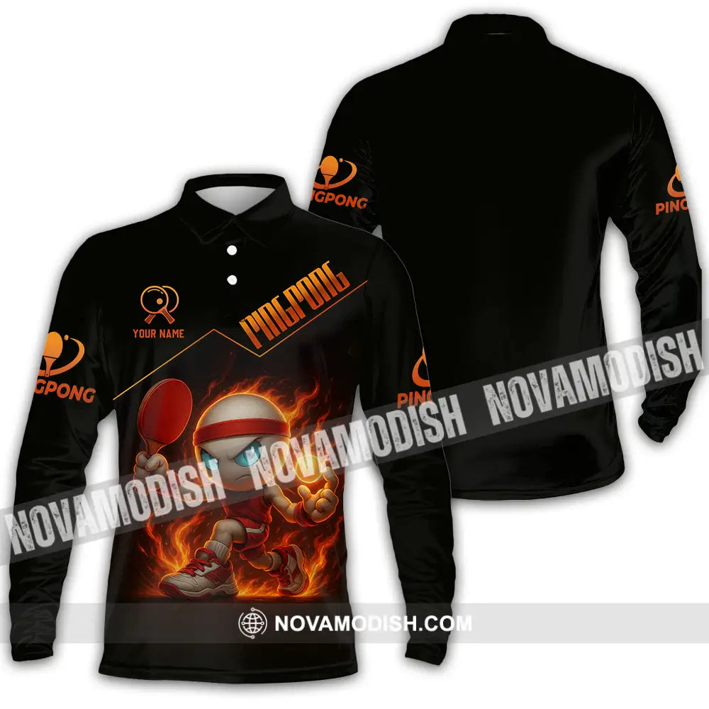 Unisex Shirt - Custom Ping Pong Shirt Long Sleeve Polo / S T-shirt