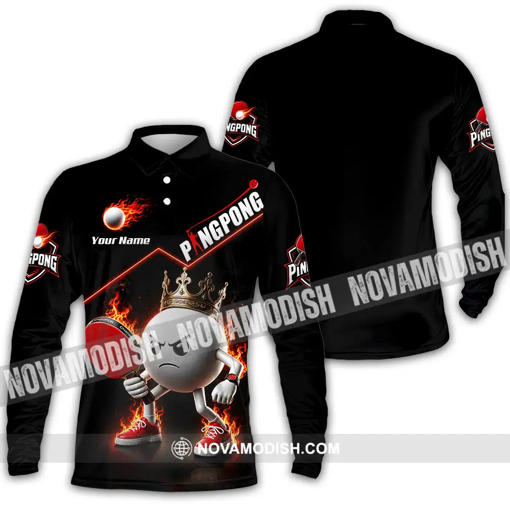 Unisex Shirt - Custom Ping Pong Shirt - Long Sleeve Polo / S - T-shirt