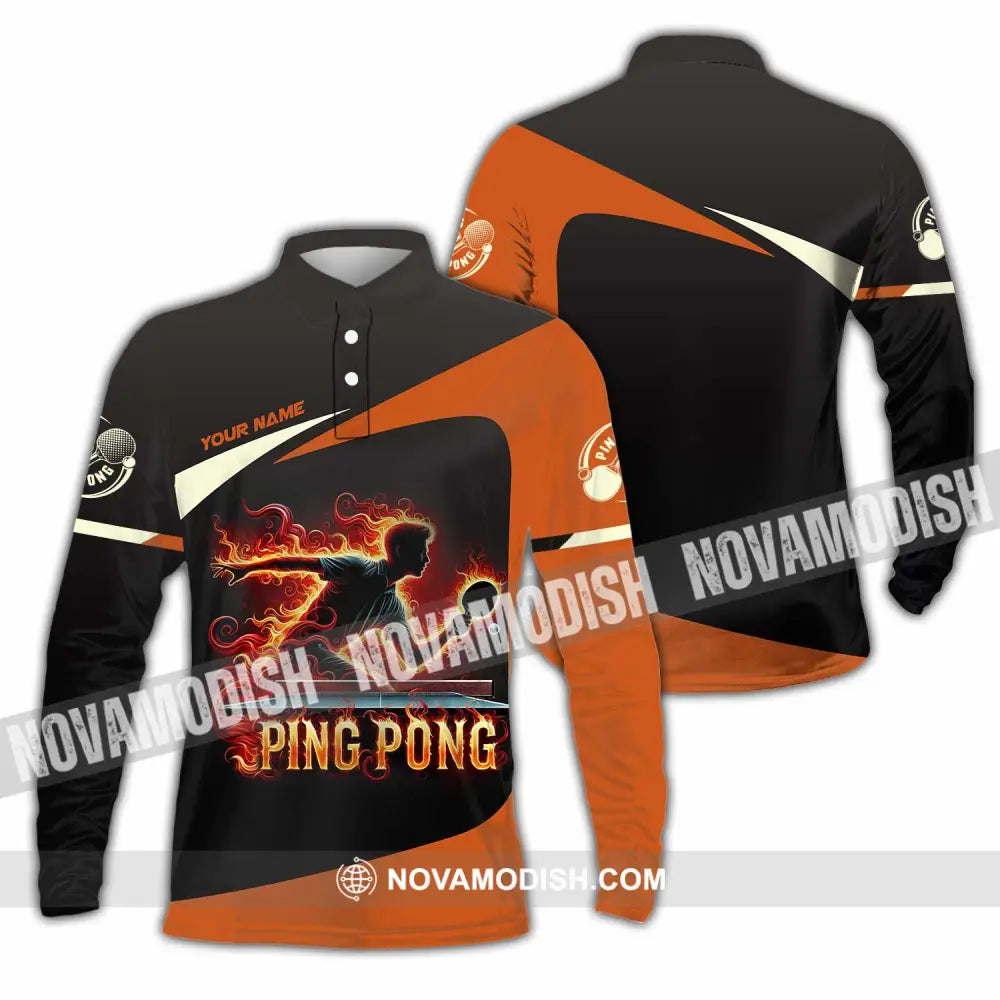Unisex Shirt - Custom Ping Pong Shirt Long Sleeve Polo / S T-shirt