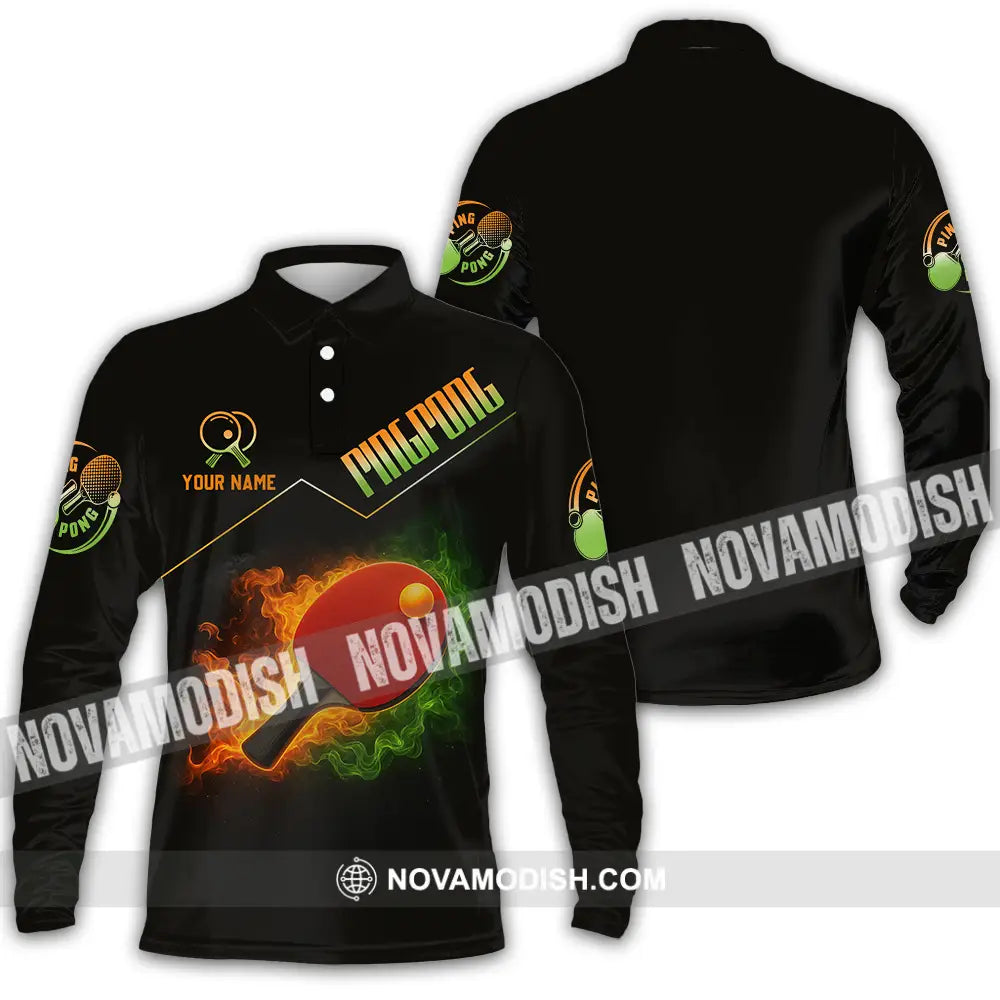Unisex Shirt - Custom Ping Pong Shirt Long Sleeve Polo / S T-shirt