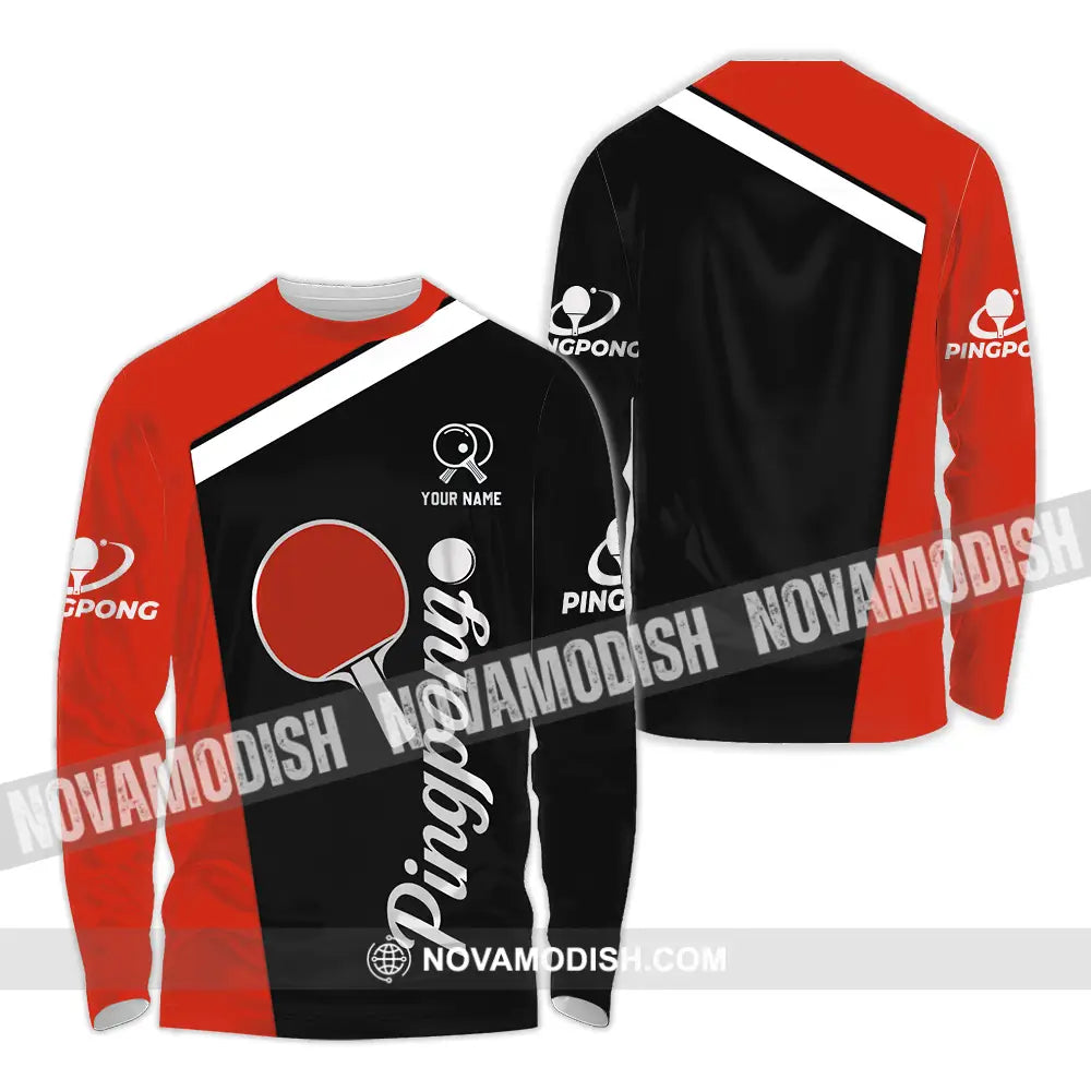 Unisex Shirt - Custom Ping Pong Shirt Long Sleeve Shirt / S T-shirt
