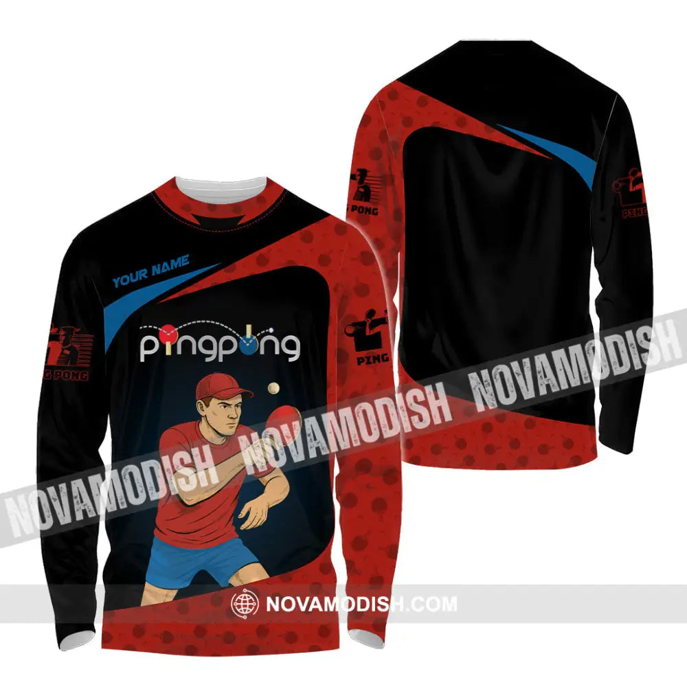Unisex Shirt - Custom Ping Pong Shirt Long Sleeve Shirt / S T-shirt