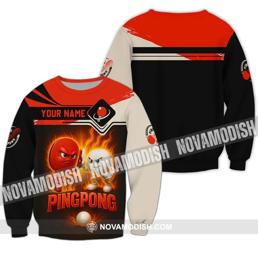 Unisex Shirt - Custom Ping Pong Shirt Long Sleeve / S T-shirt