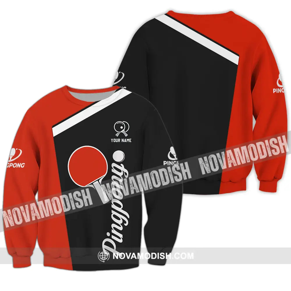 Unisex Shirt - Custom Ping Pong Shirt Long Sleeve / S T-shirt