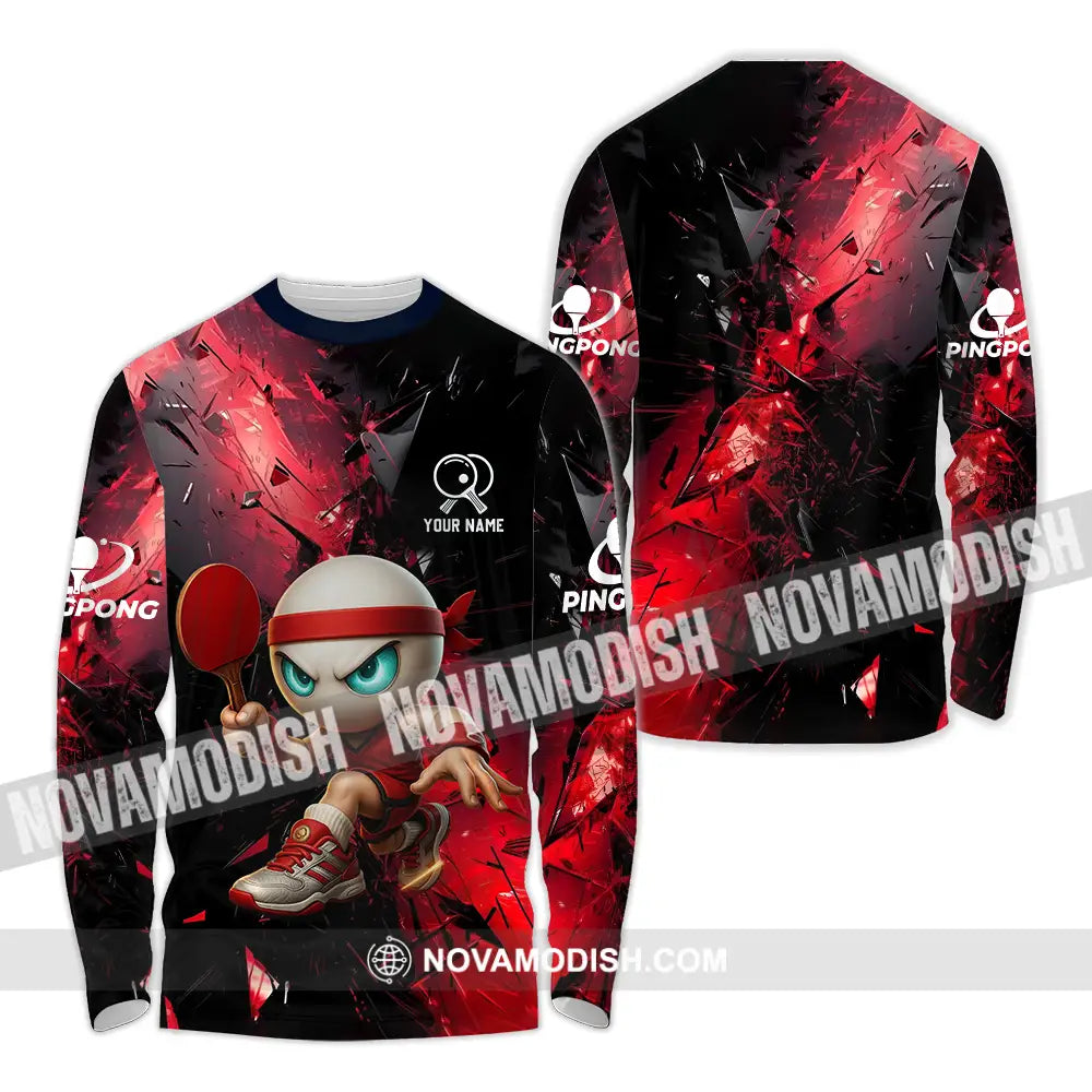 Unisex Shirt - Custom Ping Pong Shirt Long Sleeve Shirt / S T-shirt