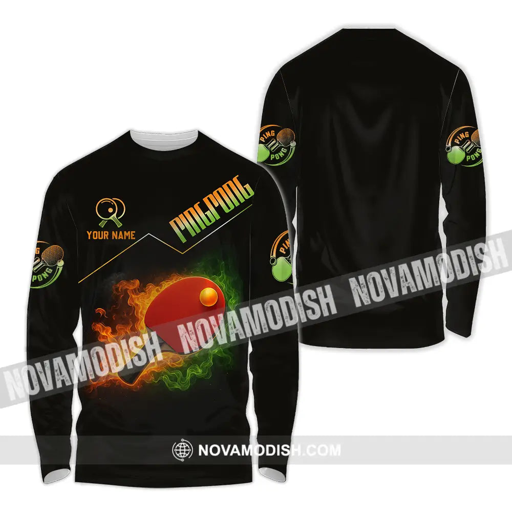 Unisex Shirt - Custom Ping Pong Shirt Long Sleeve Shirt / S T-shirt