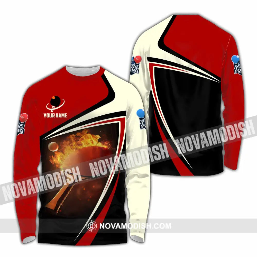 Unisex Shirt - Custom Ping Pong Lover Shirt Long Sleeve Shirt / S T-shirt
