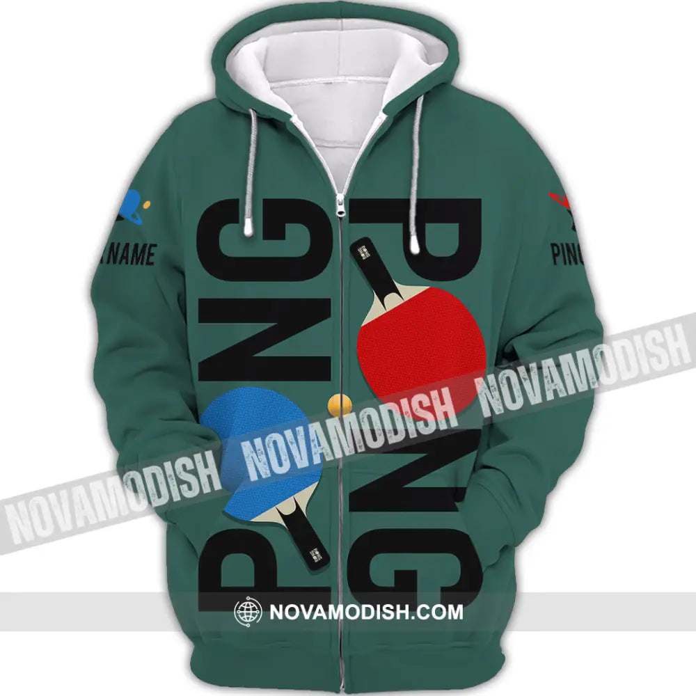 Unisex Shirt - Custom Ping Pong Shirt Zipper Hoodie / S T-shirt