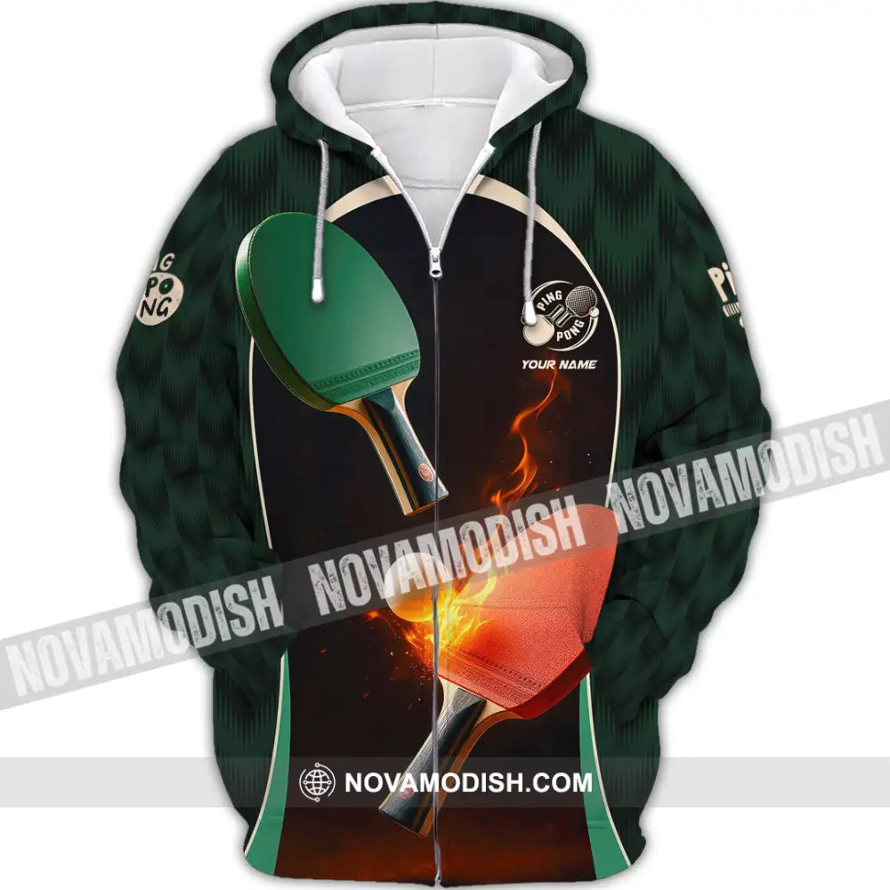 Unisex Shirt - Custom Ping Pong Shirt Zipper Hoodie / S T-shirt