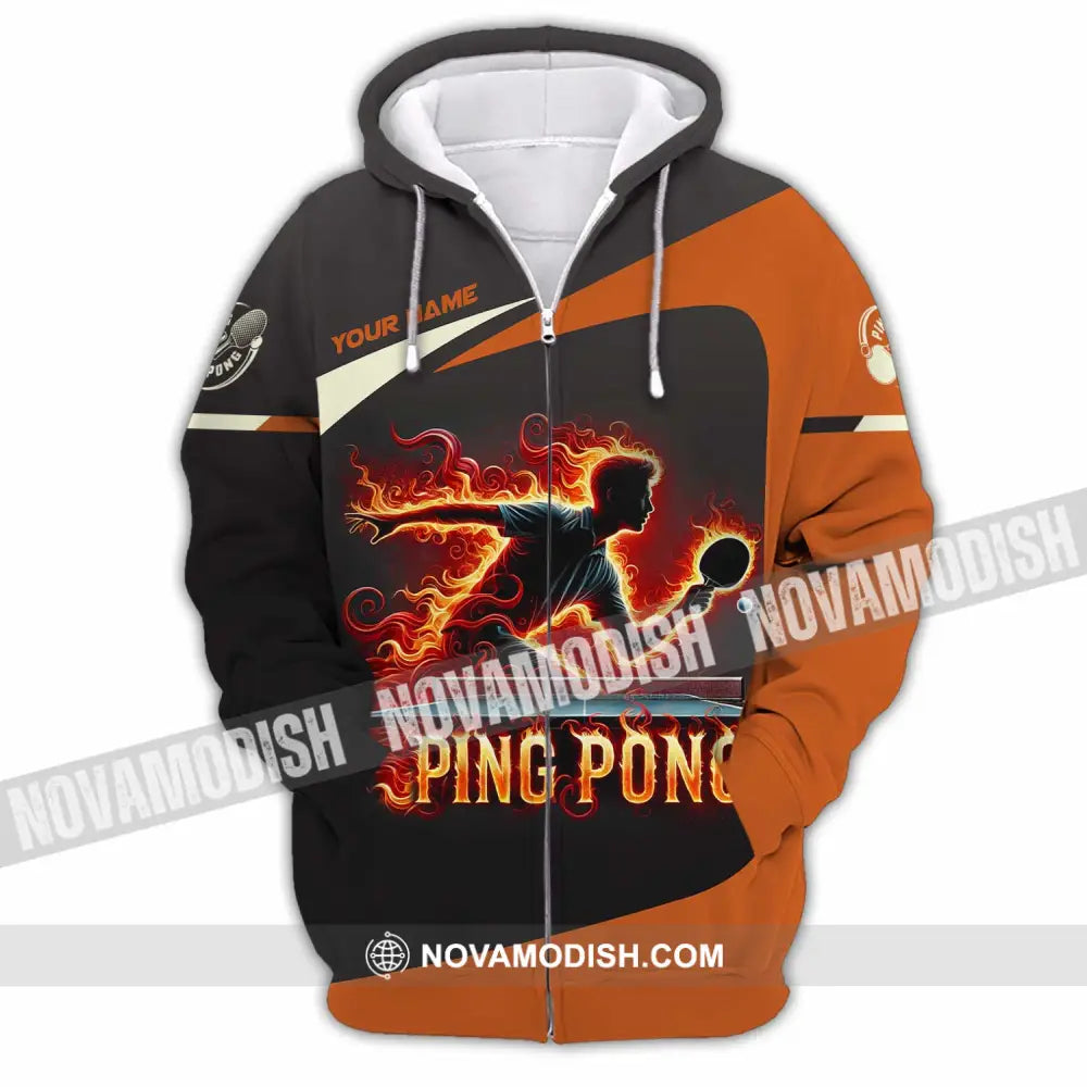 Unisex Shirt - Custom Ping Pong Shirt Zipper Hoodie / S T-shirt