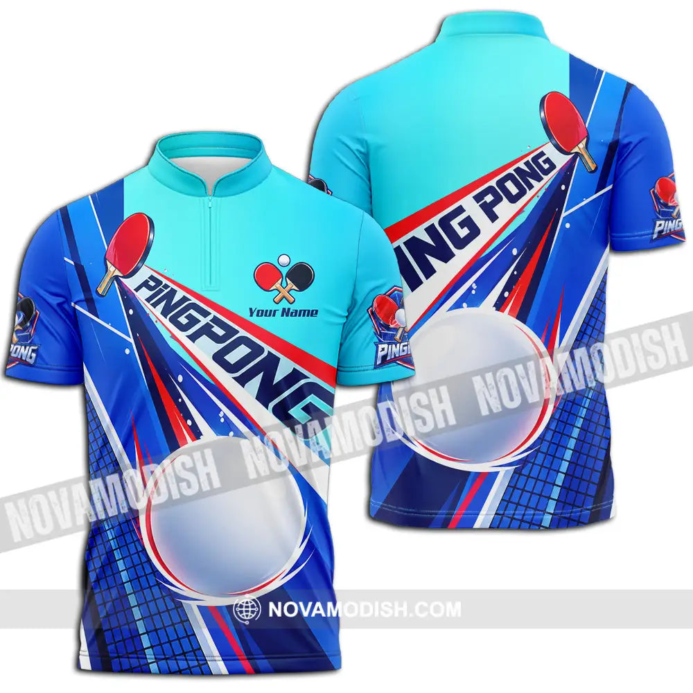 Unisex Shirt - Custom Ping Pong Shirt - Zipper Polo Shirt / S - T-shirt