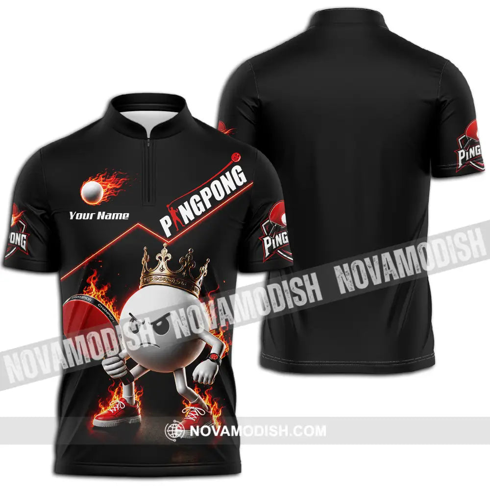 Unisex Shirt - Custom Ping Pong Shirt - Zipper Polo Shirt / S - T-shirt