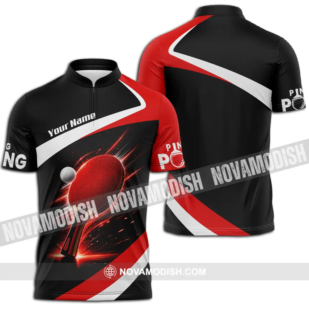 Unisex Shirt - Custom Ping Pong Shirt - Zipper Polo Shirt / S - T-shirt