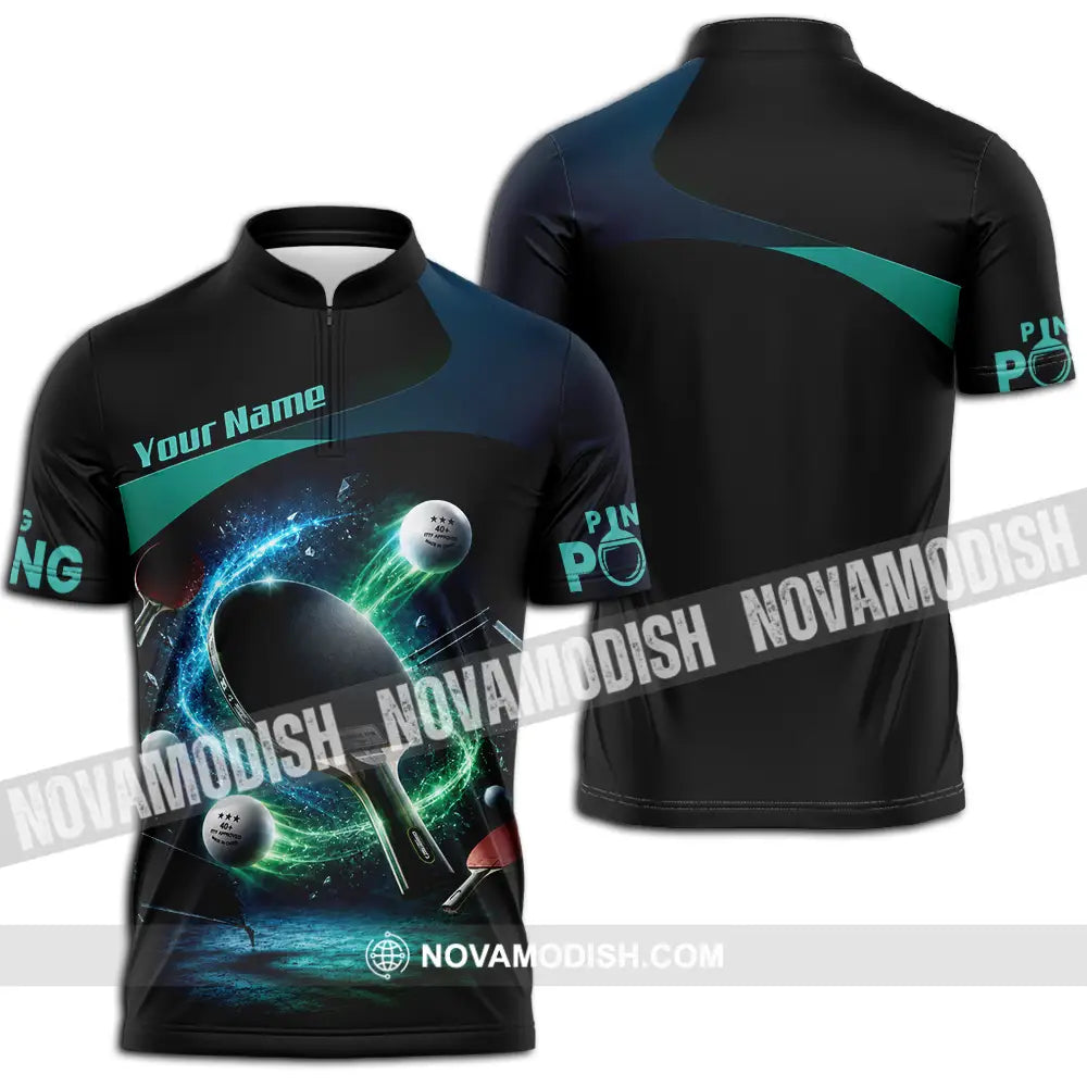 Unisex Shirt - Custom Ping Pong Shirt - Zipper Polo Shirt / S - T-shirt