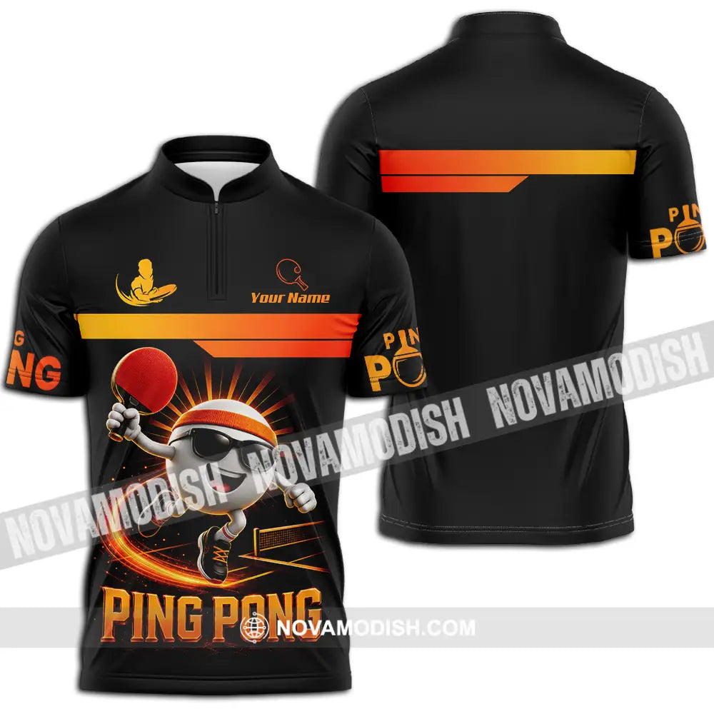 Unisex Shirt - Custom Ping Pong Shirt - Zipper Polo Shirt / S - T-shirt