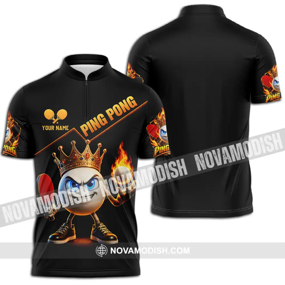 Unisex Shirt - Custom Ping Pong Shirt - Zipper Polo Shirt / S - T-shirt