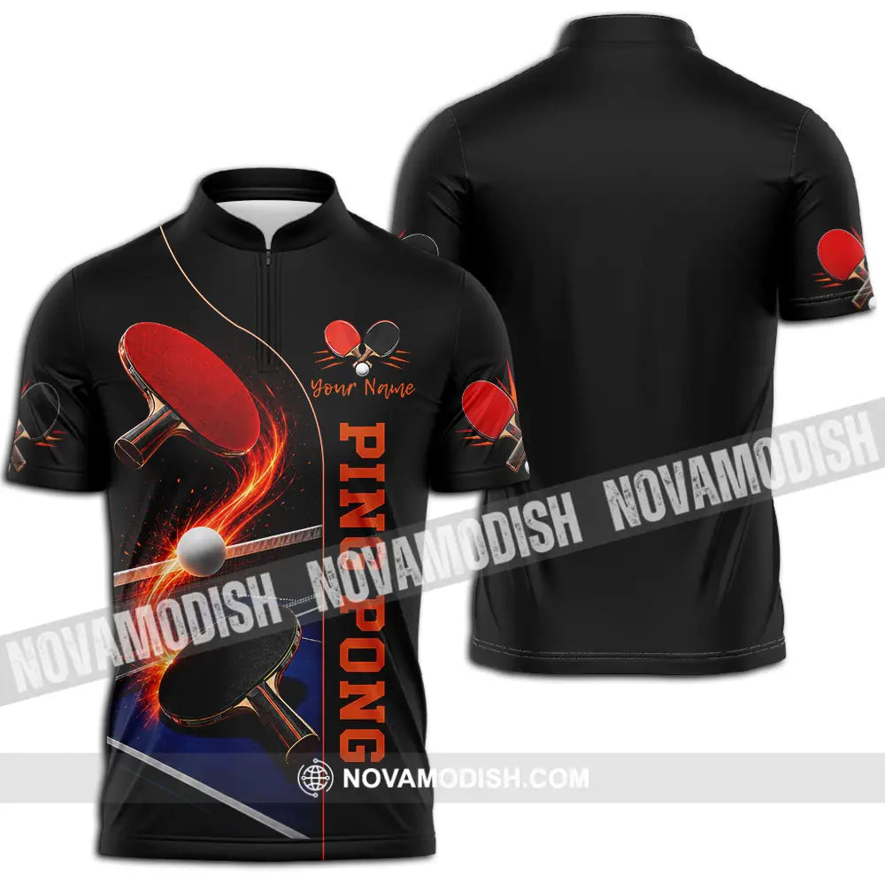 Unisex Shirt - Custom Ping Pong Shirt - Zipper Polo Shirt / S - T-shirt