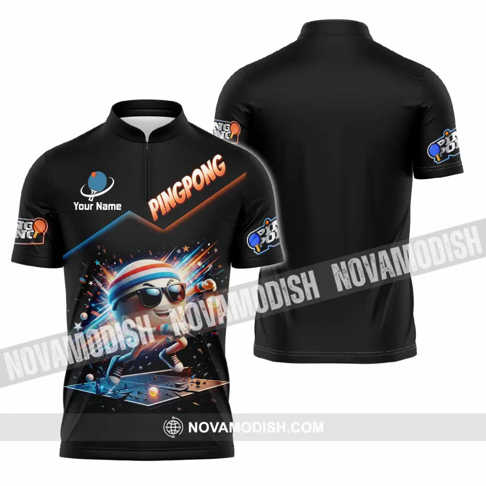 Unisex Shirt - Custom Ping Pong Shirt - Zipper Polo Shirt / S - T-shirt
