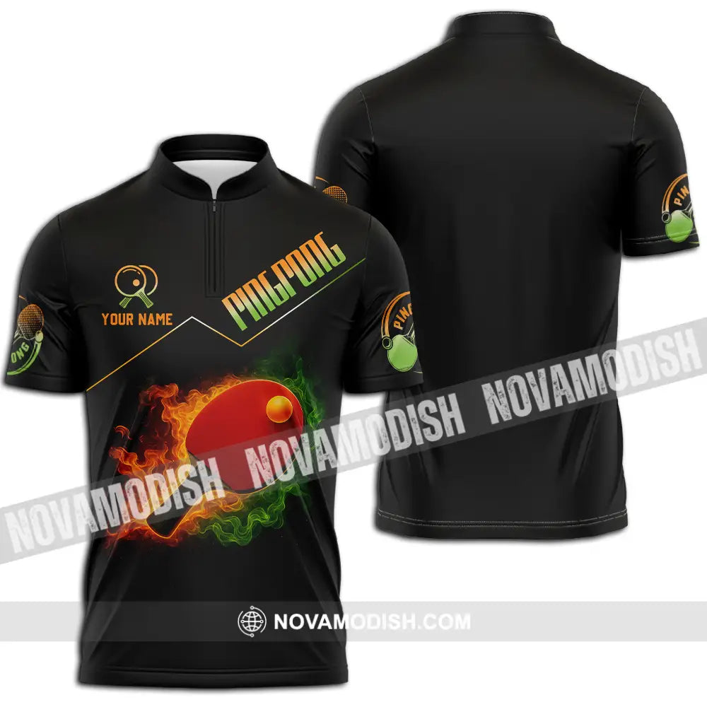 Unisex Shirt - Custom Ping Pong Shirt Zipper Polo Shirt / S T-shirt