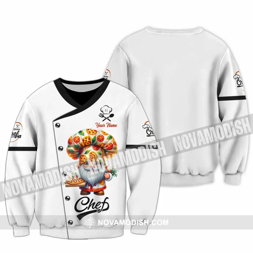 Unisex Shirt - Custom Pizza Chef Santa Shirt Long Sleeve / S T-shirt