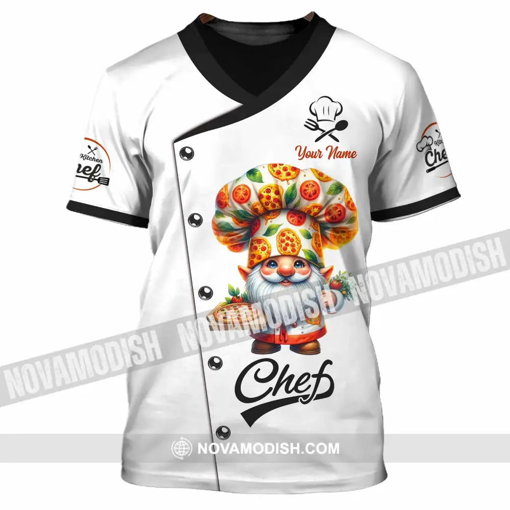 Unisex Shirt - Custom Pizza Chef Santa Shirt T-Shirt / S T-shirt