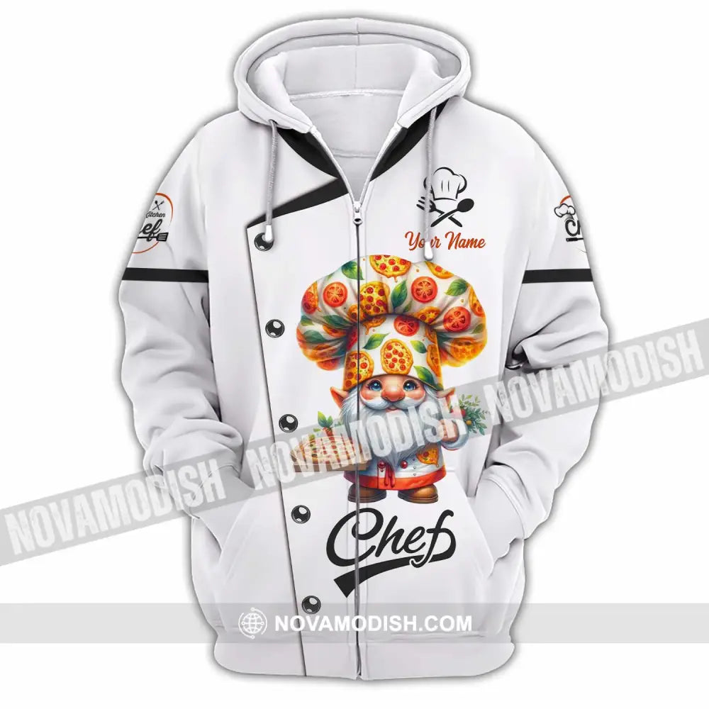 Unisex Shirt - Custom Pizza Chef Santa Shirt Zipper Hoodie / S T-shirt