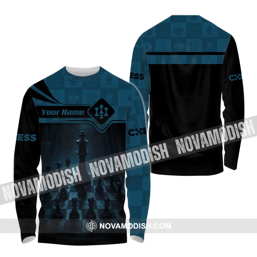 Unisex Shirt - Custom Playing Chess Shirt Long Sleeve Shirt / S T-shirt