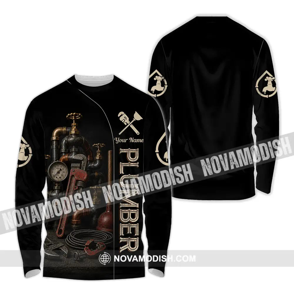 Unisex Shirt - Custom Plumber Shirt - Long Sleeve Shirt / S - T-shirt