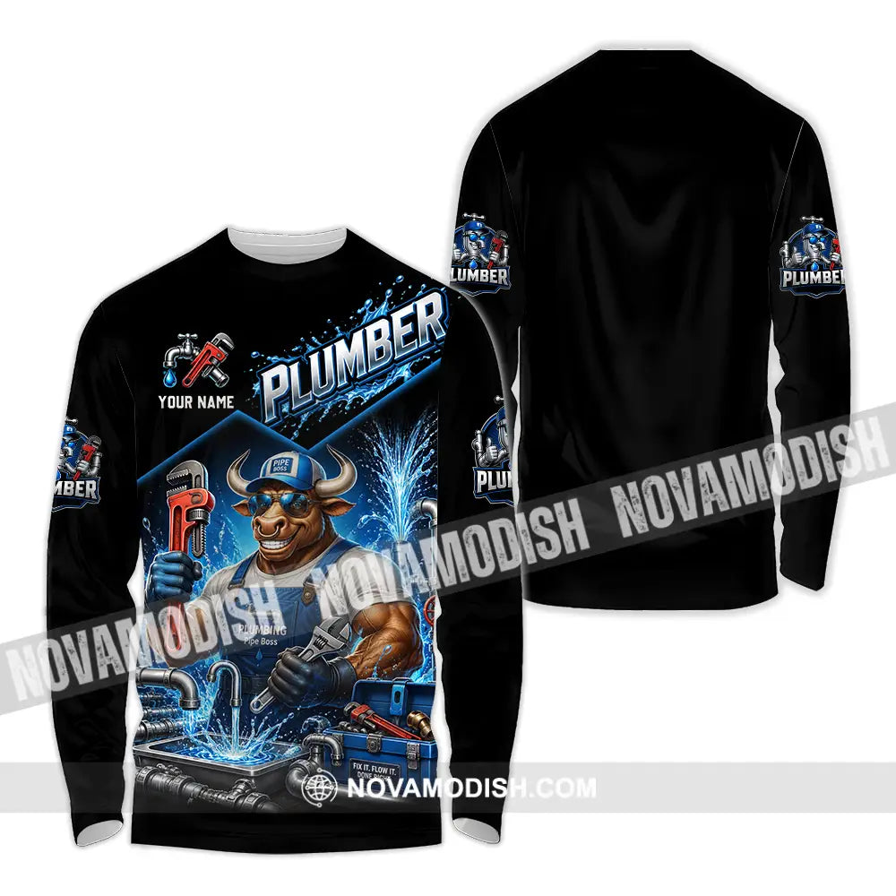 Unisex Shirt - Custom Plumber Shirt - Long Sleeve Shirt / S - T-shirt