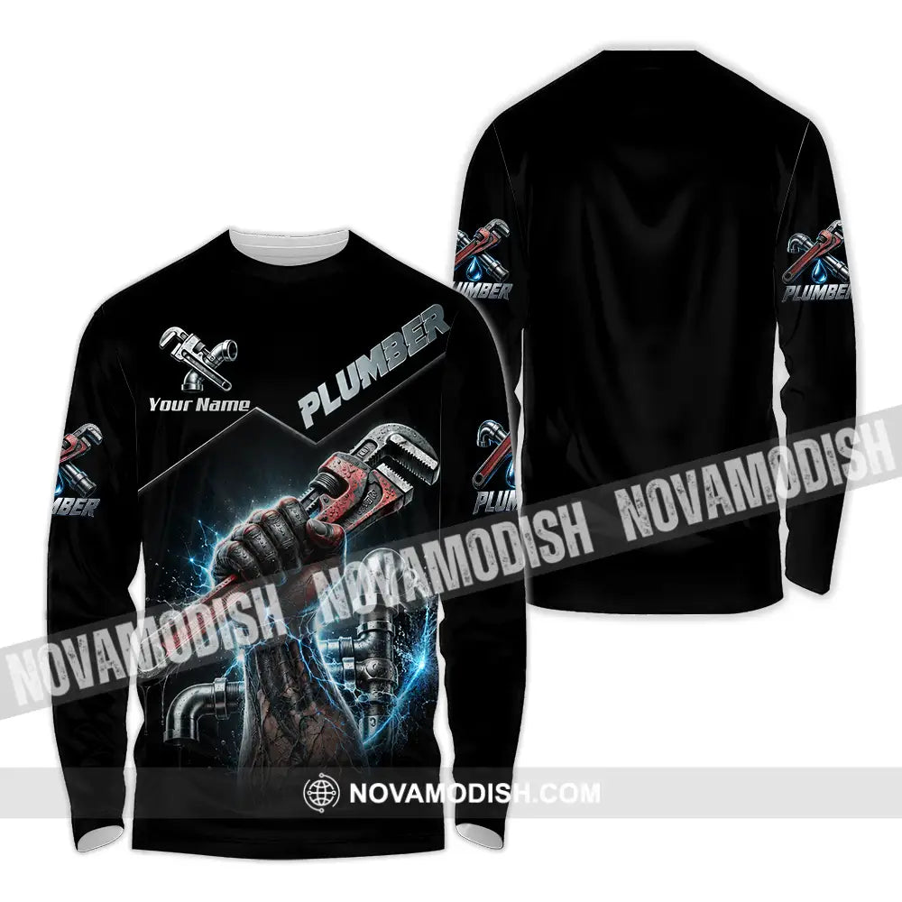 Unisex Shirt - Custom Plumber Shirt - Long Sleeve Shirt / S - T-shirt