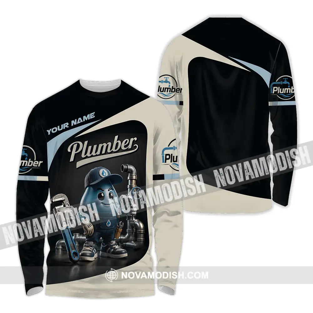 Unisex Shirt - Custom Plumber Shirt - Long Sleeve Shirt / S - T-shirt