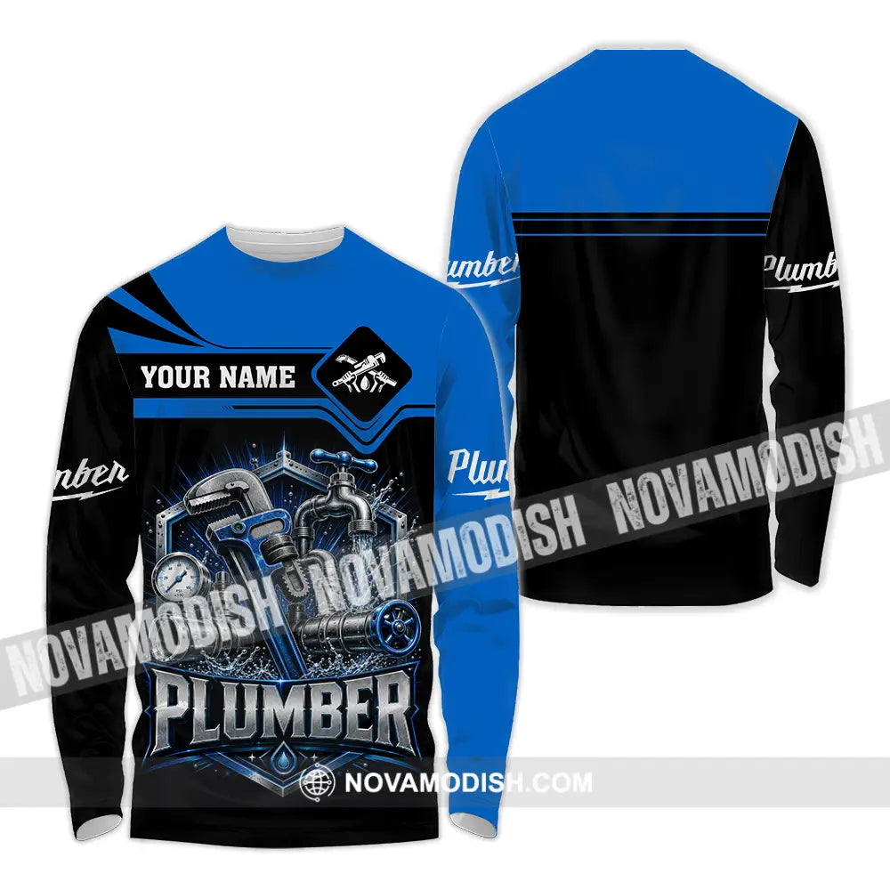Unisex Shirt - Custom Plumber Shirt - Long Sleeve Shirt / S - T-shirt
