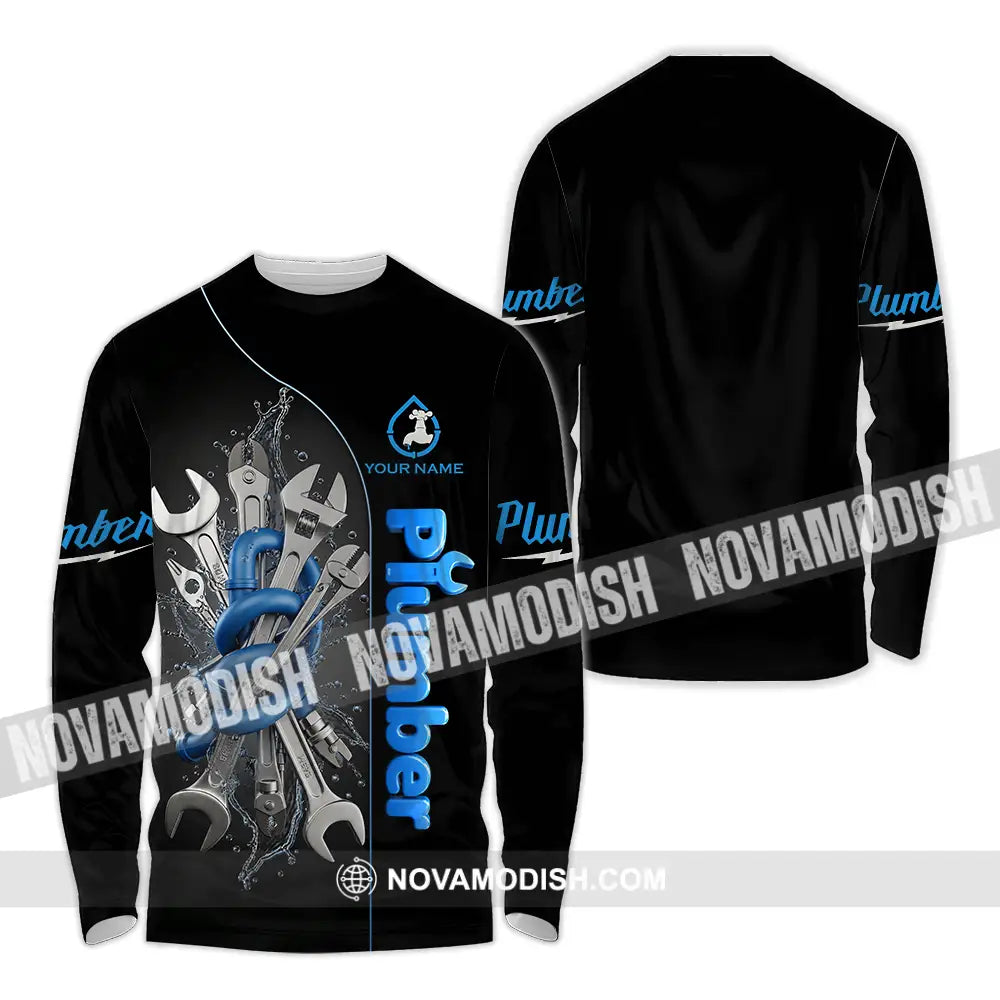 Unisex Shirt - Custom Plumber Shirt - Long Sleeve Shirt / S - T-shirt