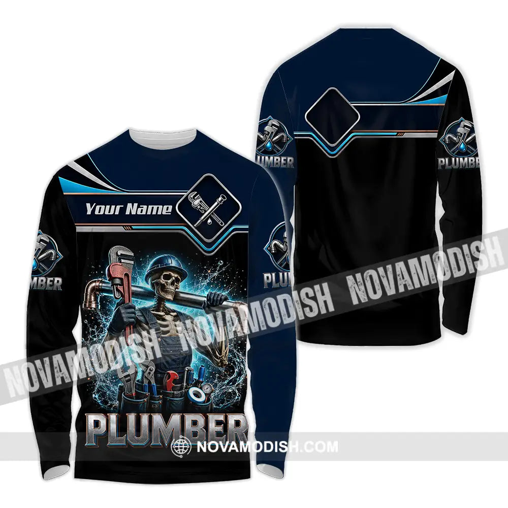 Unisex Shirt - Custom Plumber Shirt - Long Sleeve Shirt / S - T-shirt