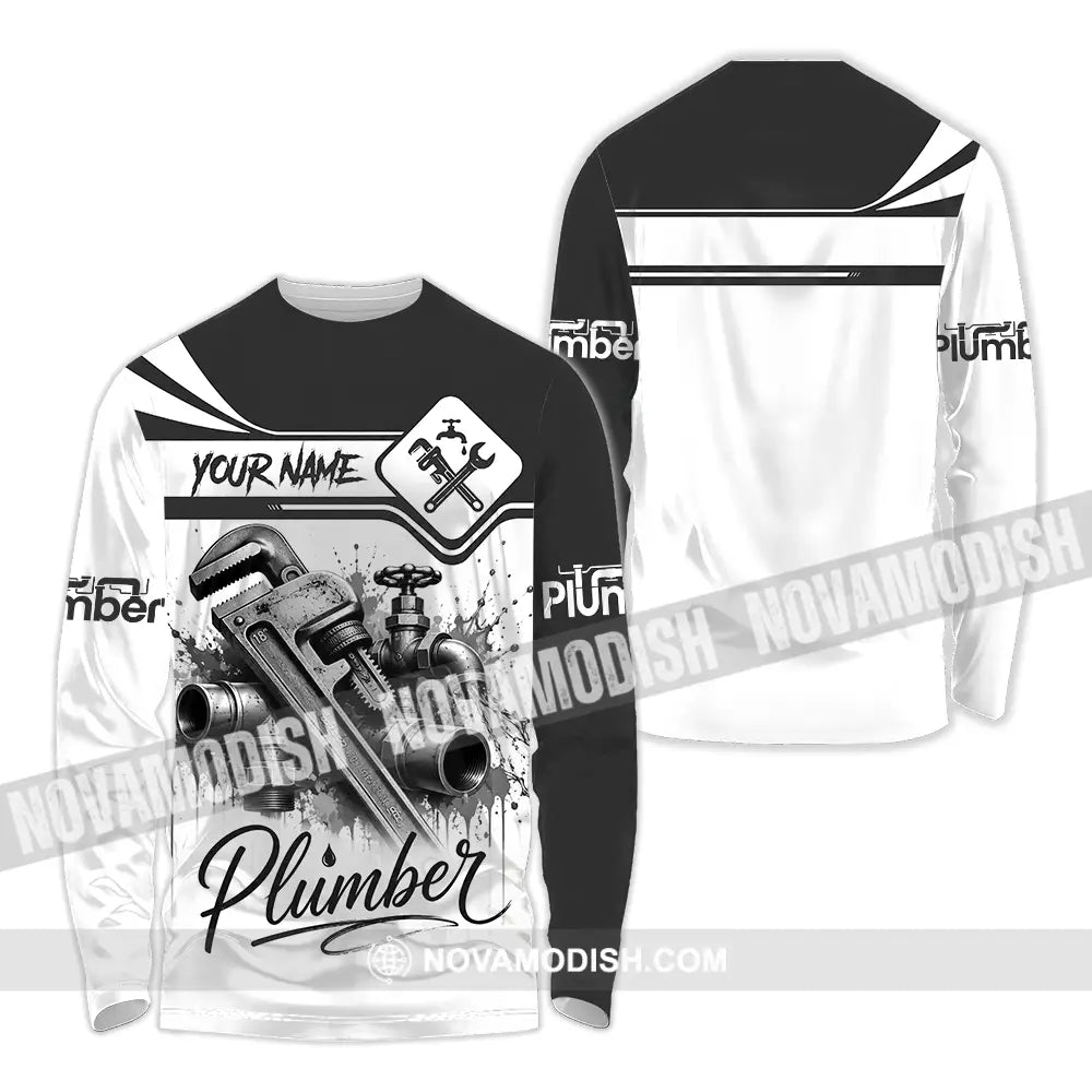 Unisex Shirt - Custom Plumber Shirt - Long Sleeve Shirt / S - T-shirt