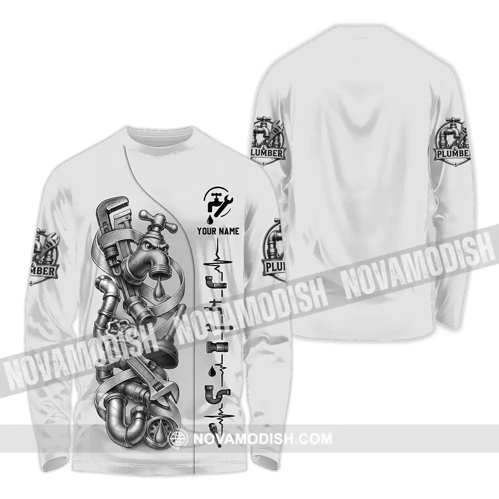 Unisex Shirt - Custom Plumber Shirt - Long Sleeve Shirt / S - T-shirt