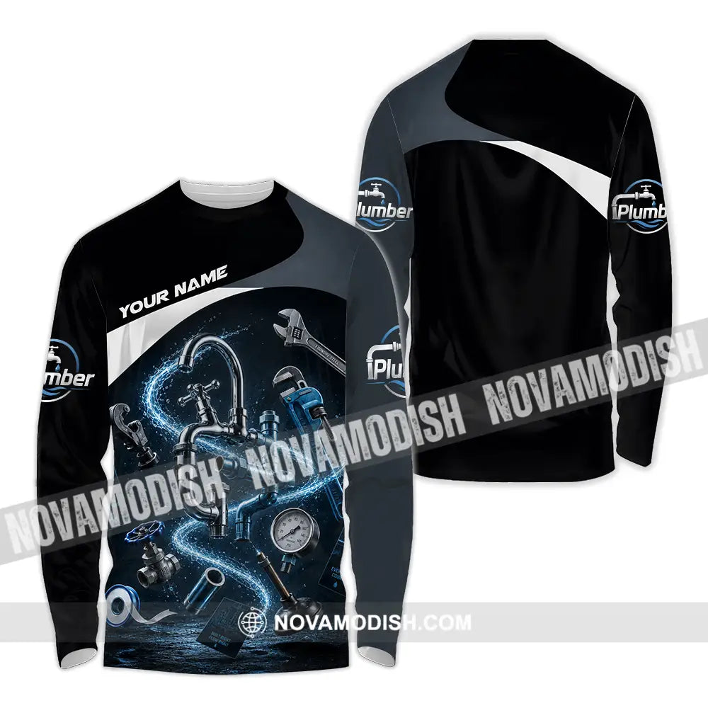 Unisex Shirt - Custom Plumber Shirt - Long Sleeve Shirt / S - T-shirt