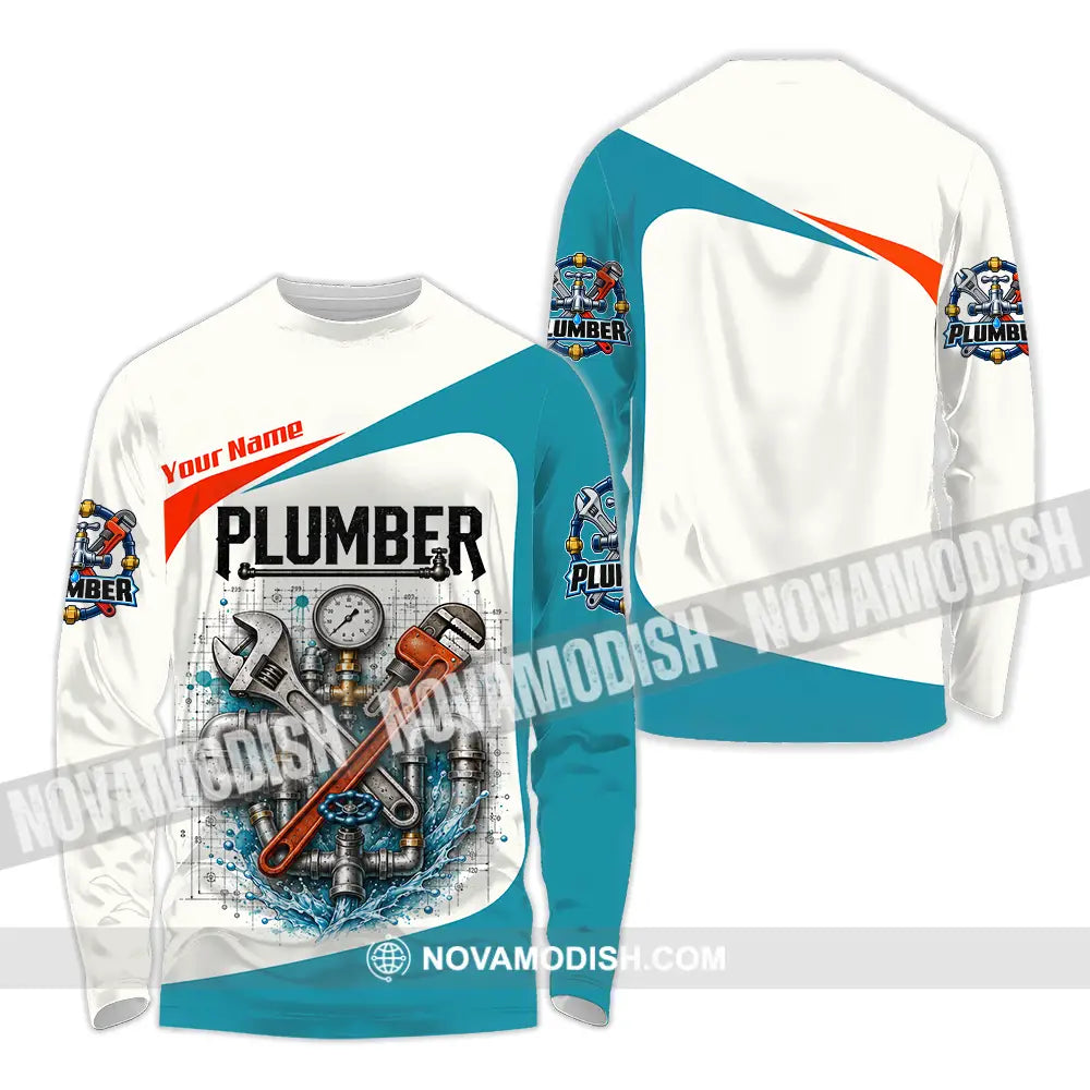 Unisex Shirt - Custom Plumber Shirt - Long Sleeve Shirt / S - T-shirt