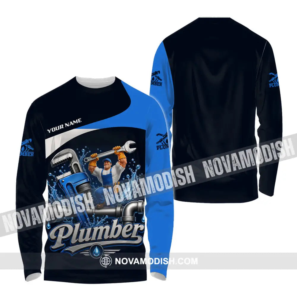 Unisex Shirt - Custom Plumber Shirt - Long Sleeve Shirt / S - T-shirt