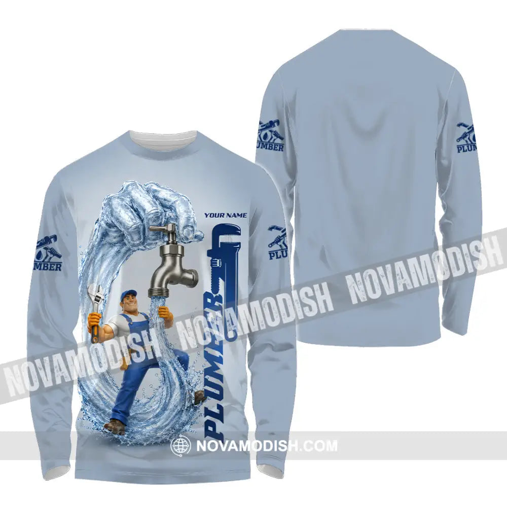 Unisex Shirt - Custom Plumber Shirt - Long Sleeve Shirt / S - T-shirt