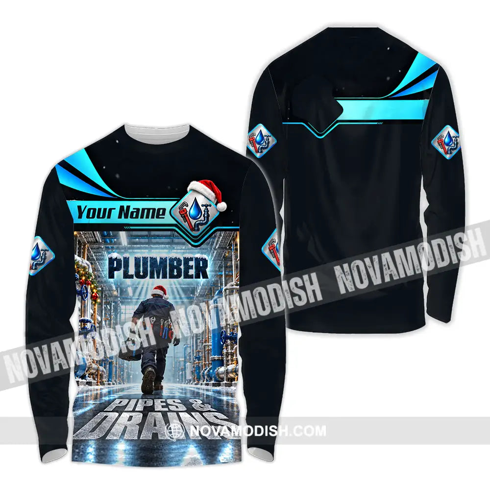 Unisex Shirt - Custom Plumber Shirt - Long Sleeve Shirt / S - T-shirt