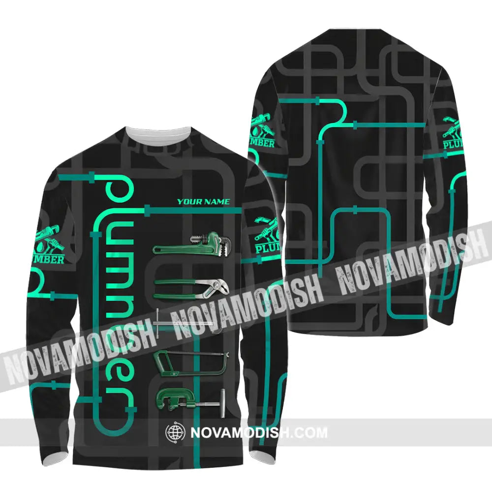 Unisex Shirt - Custom Plumber Shirt - Long Sleeve Shirt / S - T-shirt