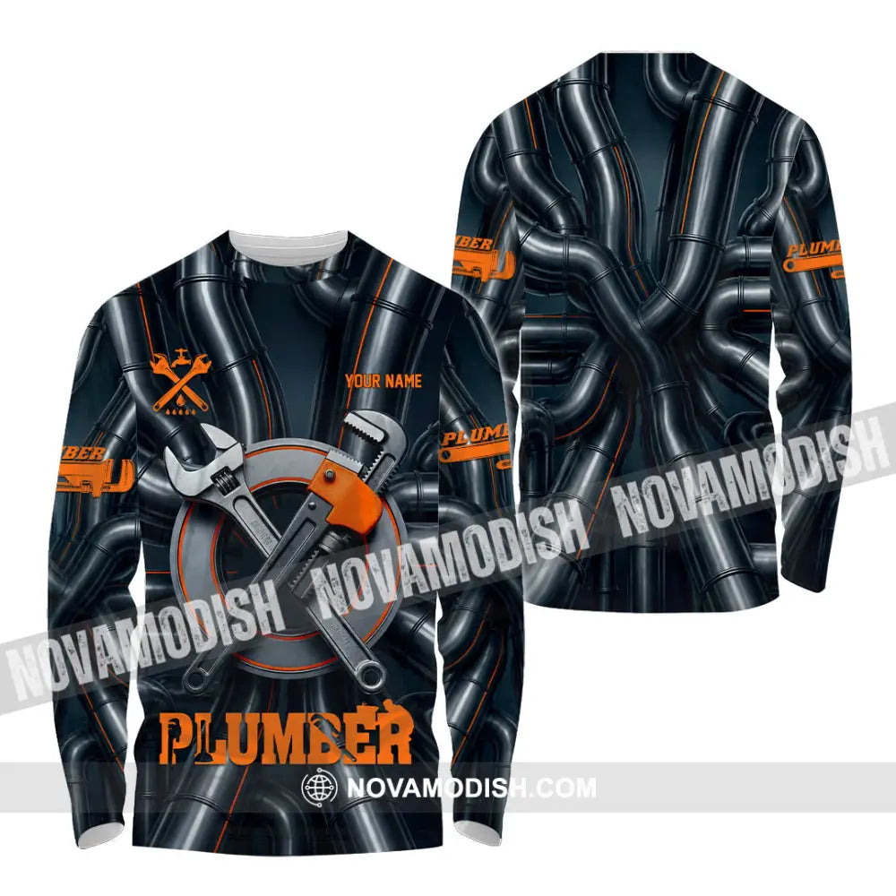 Unisex Shirt - Custom Plumber Shirt - Long Sleeve Shirt / S - T-shirt