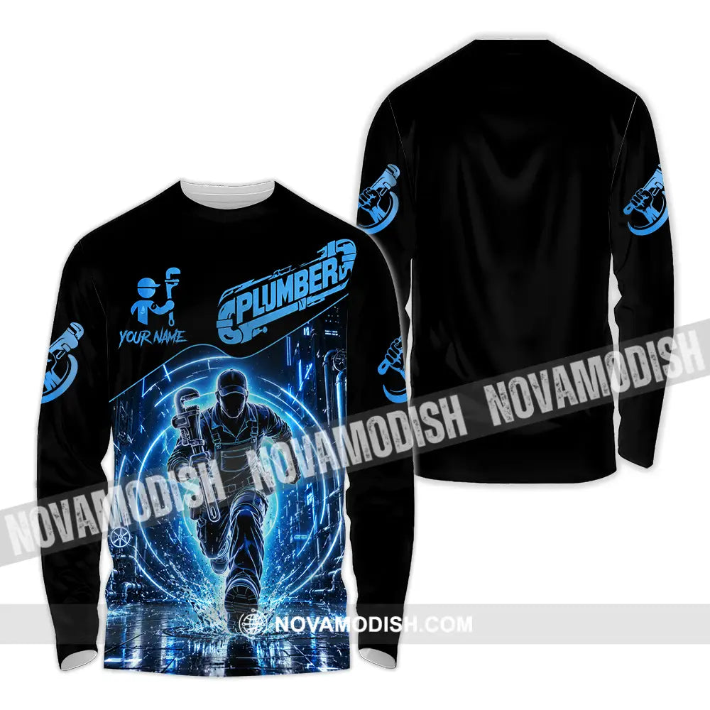 Unisex Shirt - Custom Plumber Shirt - Long Sleeve Shirt / S - T-shirt