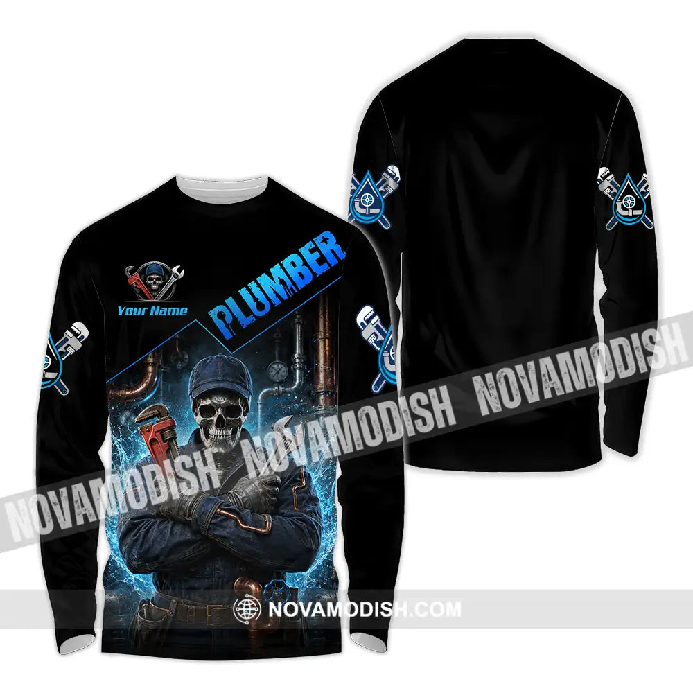 Unisex Shirt - Custom Plumber Shirt - Long Sleeve Shirt / S - T-shirt