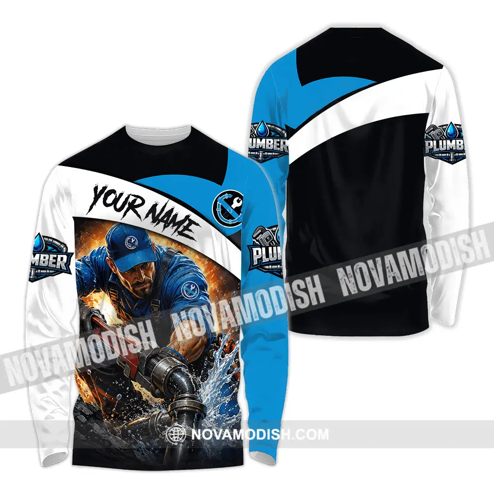 Unisex Shirt - Custom Plumber Shirt - Long Sleeve Shirt / S - T-shirt