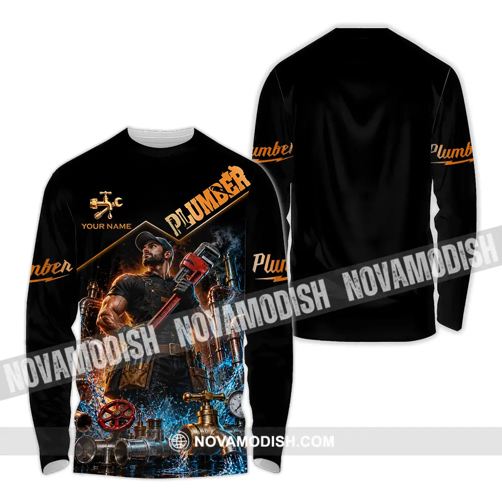 Unisex Shirt - Custom Plumber Shirt - Long Sleeve Shirt / S - T-shirt