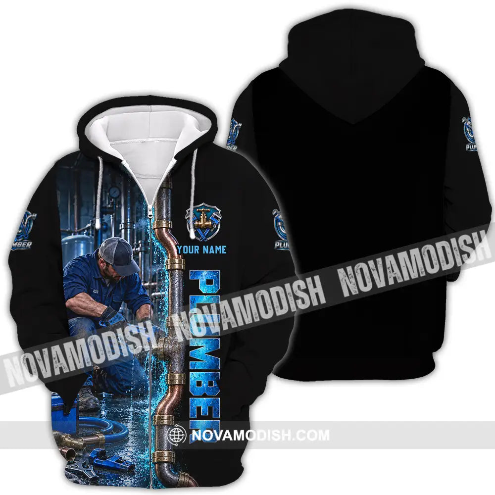 Unisex Shirt - Custom Plumber Shirt - Zipper Hoodie / S - T-shirt